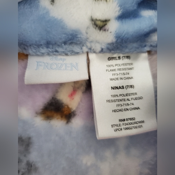 Disney frozen Elsa&Anna Bathrobe Girl size 7/8 - Picture 7 of 7